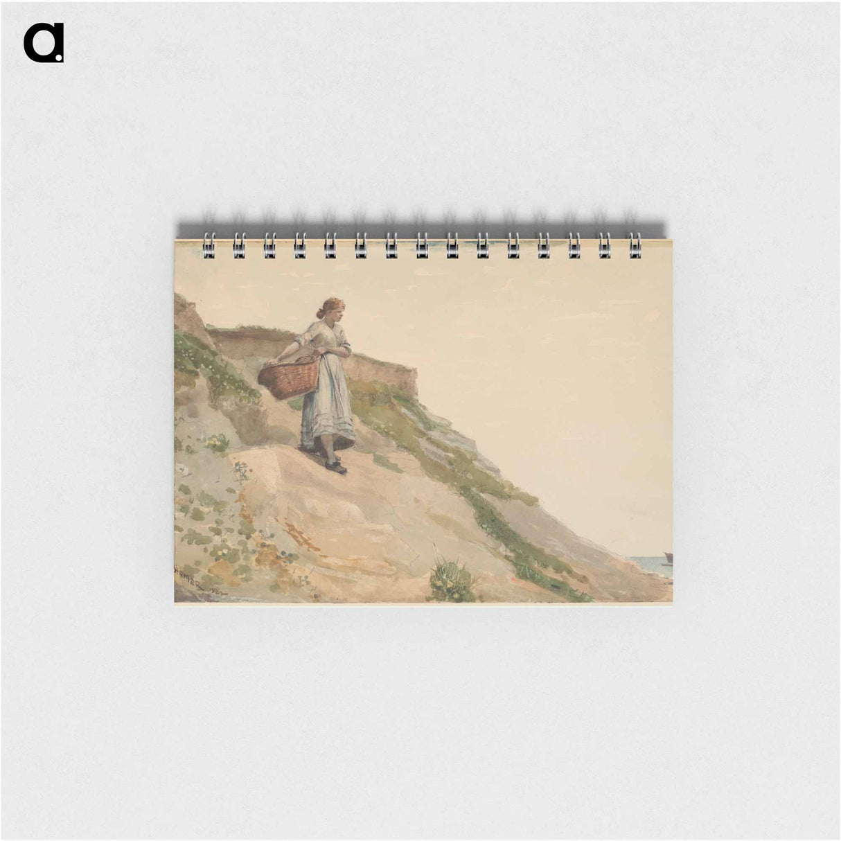 Girl Carrying a Basket - ウィンスロー ホーマー Memo.