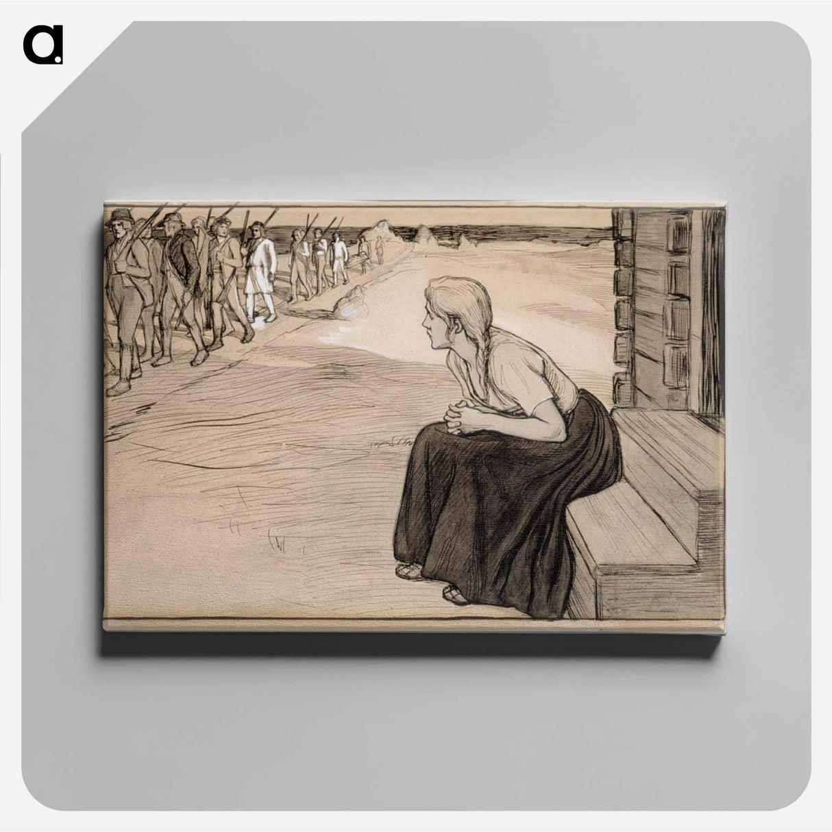 jo päivä laski - アルバート エーデルフェルト Canvas.