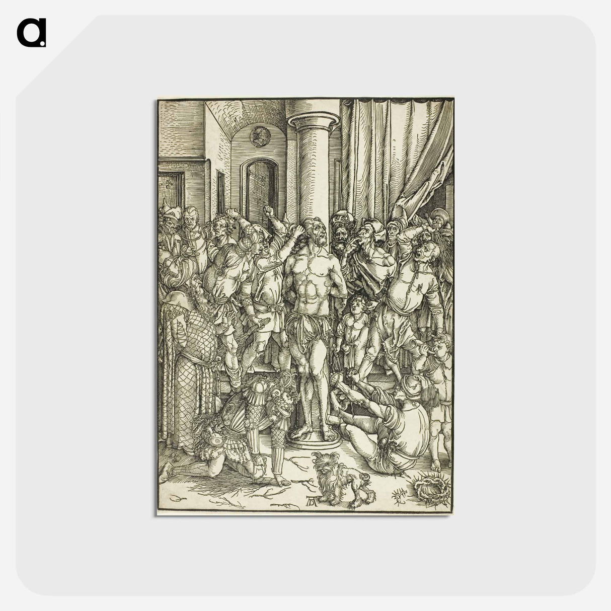 アートポストカード-The Flagellation - アルブレヒト デューラー Postcard.