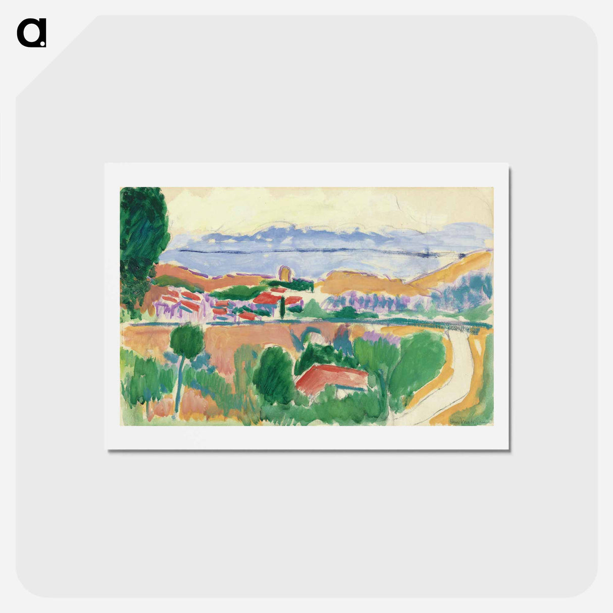アートポストカード-Vue De Collioure - アンリ マティス Postcard.