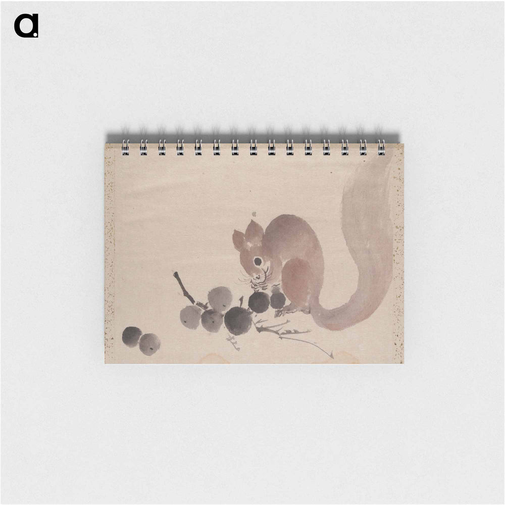 Katsushika Hokusai's Squirrel - 葛飾 北斎 Memo.