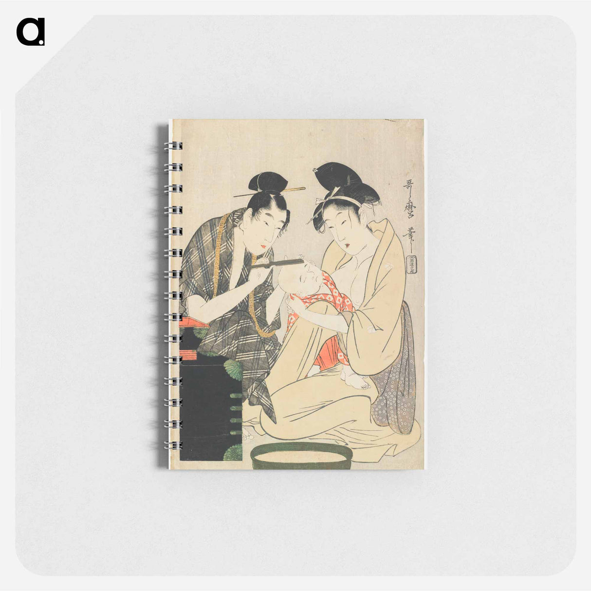 Shaving a Boy's Head - 喜多川 歌麿 Memo.