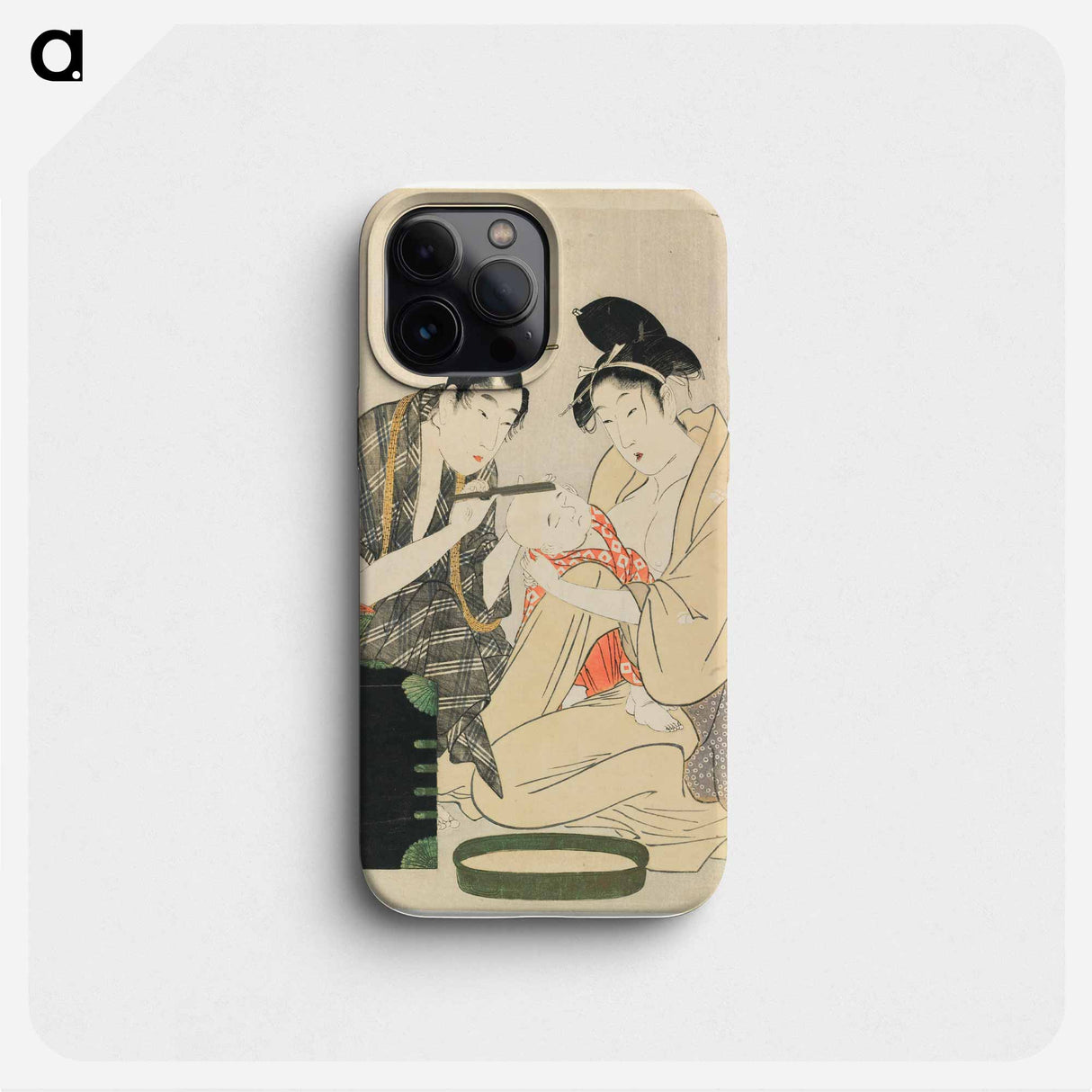 Shaving a Boy's Head - 喜多川 歌麿 Phone Case.