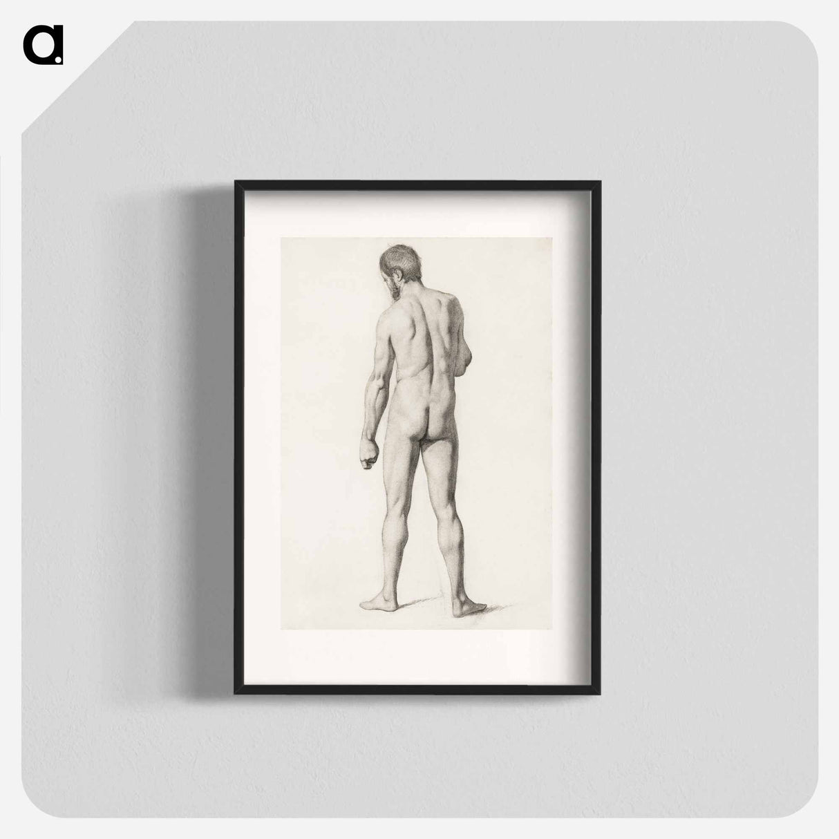 アートポスター-Academic Nude, Seen from the Back - ポール セザンヌ Poster.