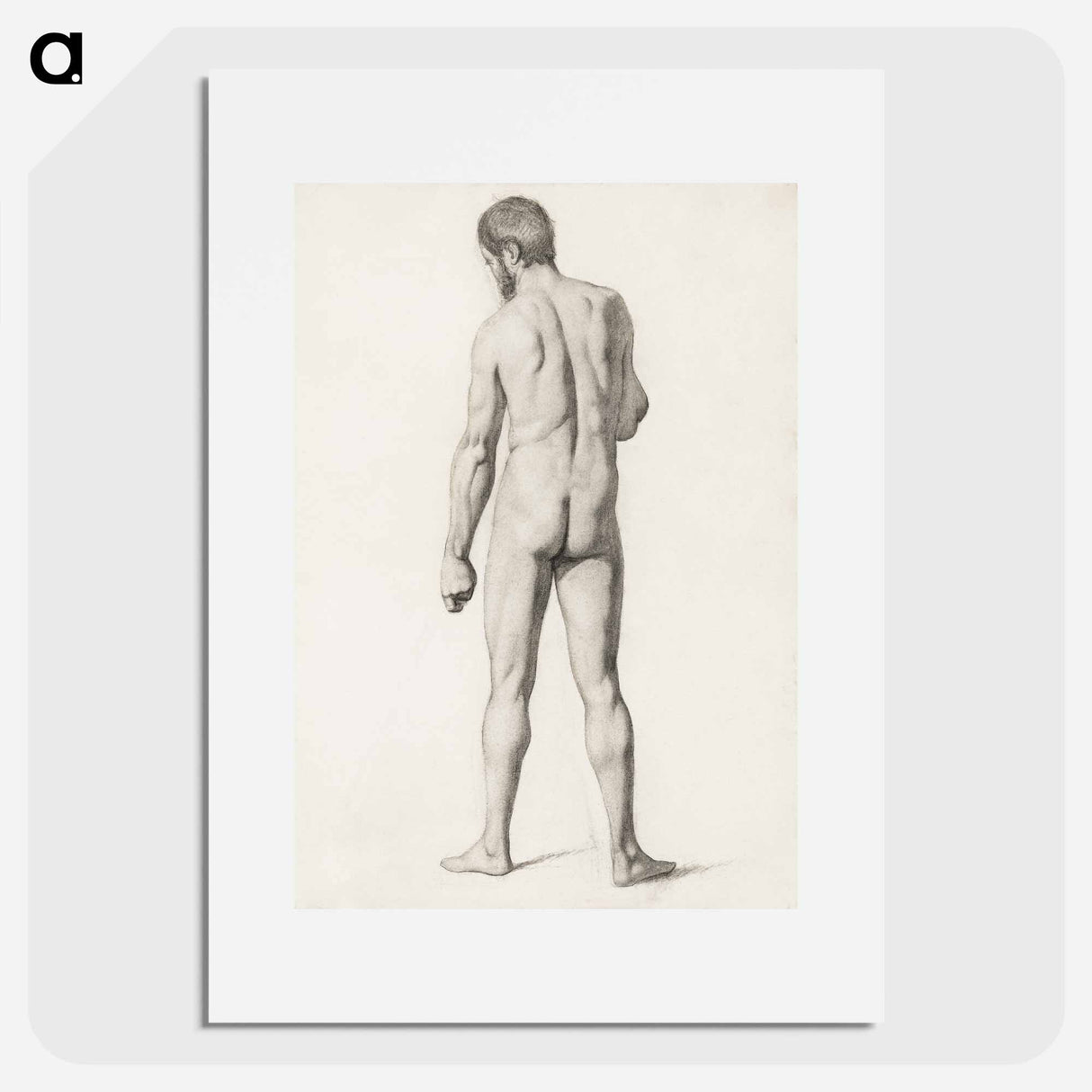 アートポスター-Academic Nude, Seen from the Back - ポール セザンヌ Poster.