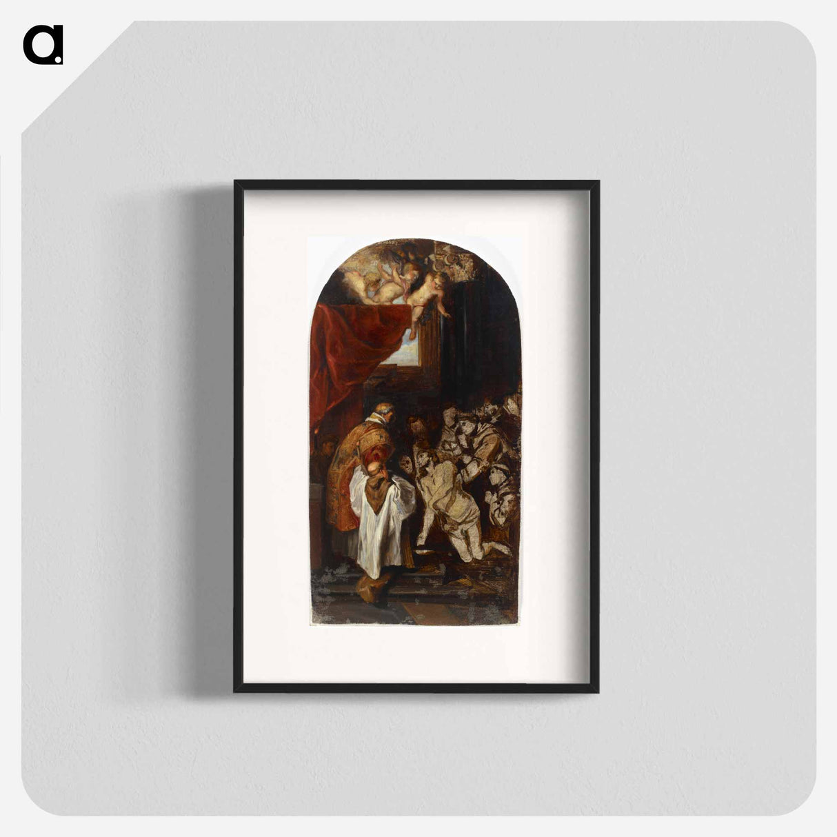 The last holy communion of st francis of assisi - アルバート エーデルフェルト Poster.