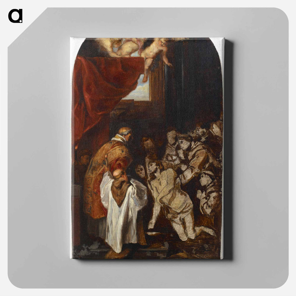 The last holy communion of st francis of assisi - アルバート エーデルフェルト Canvas.