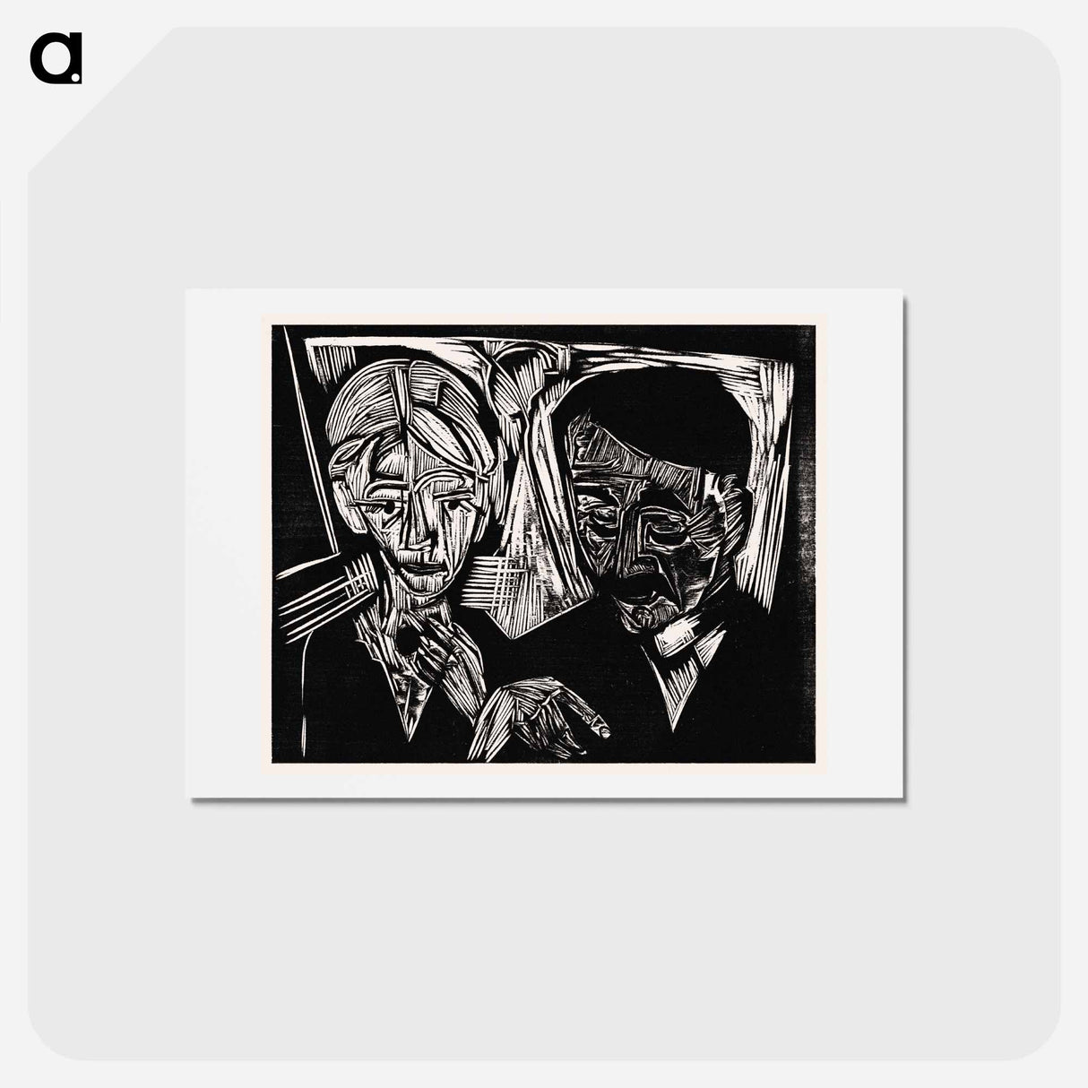 アートポストカード-The Married Couple Müller - エルンスト ルートヴィヒ キルヒナー Postcard.