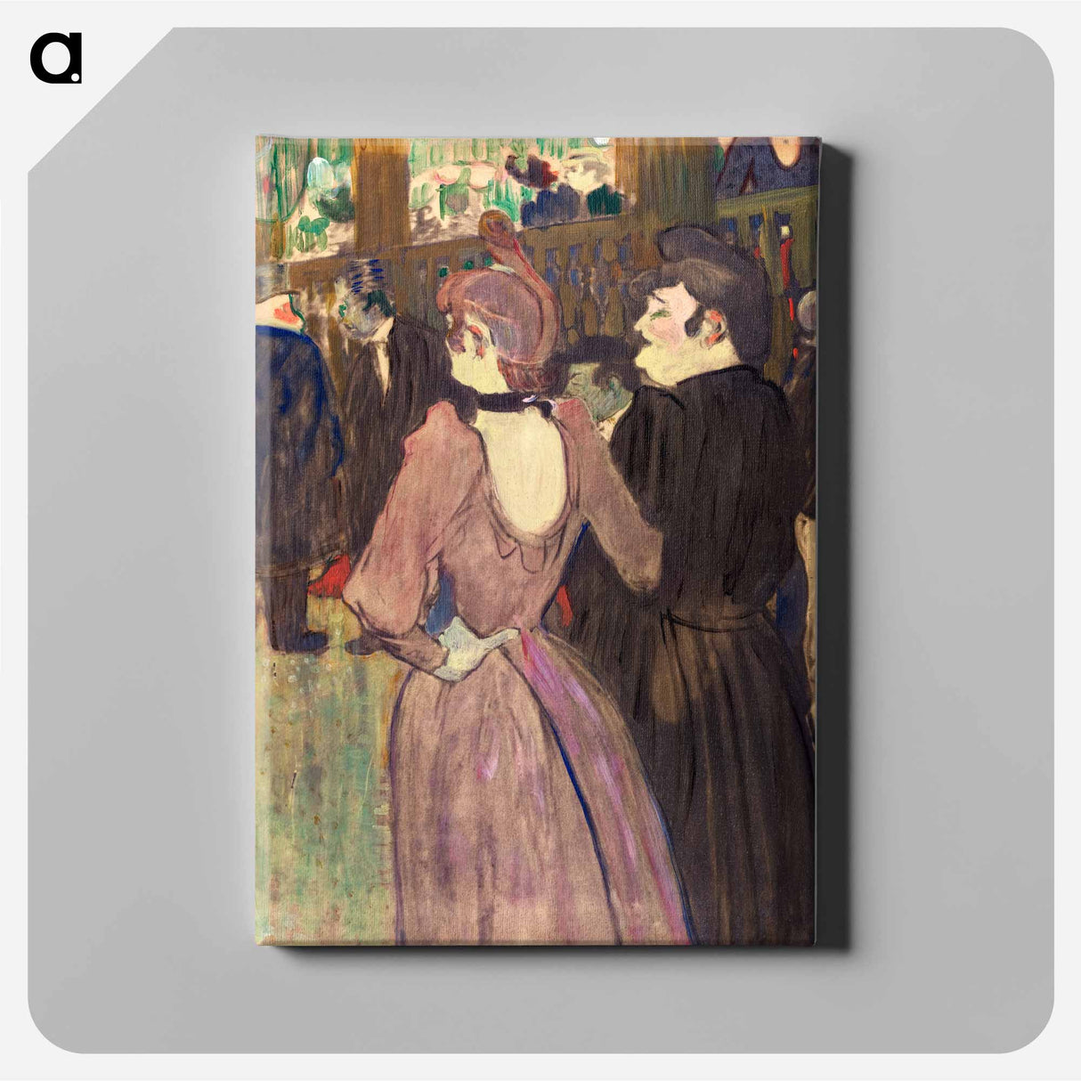 アートパネル-La Goulue and Her Sister - アンリ ド トゥールーズ ロートレック Canvas.