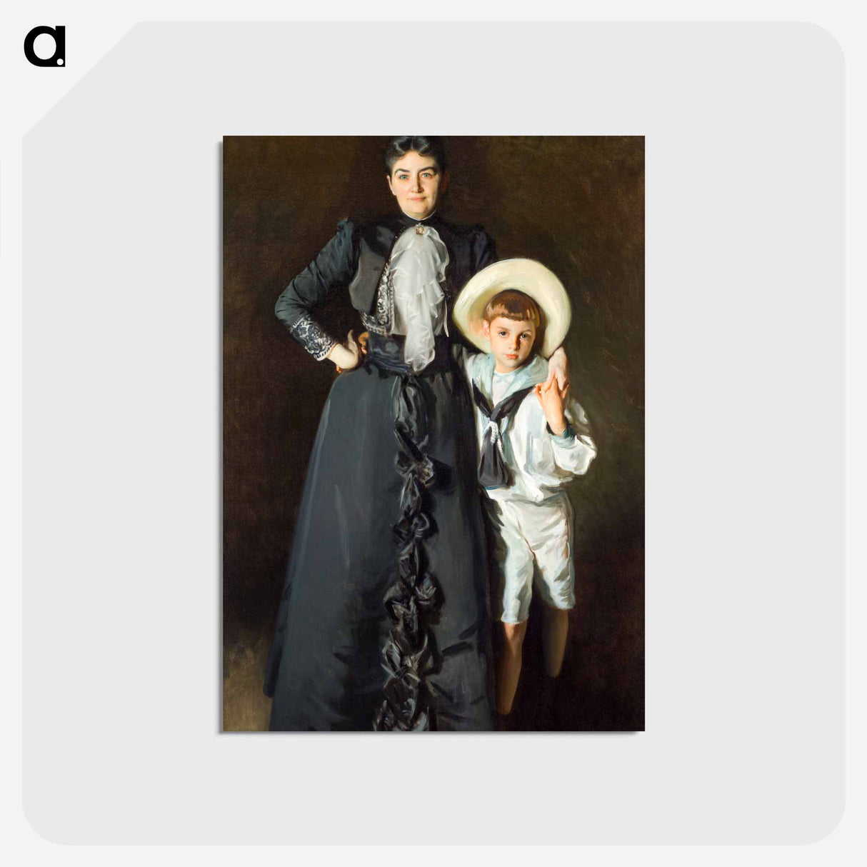 アートポストカード-Portrait of Mrs. Edward L. Davis and Her Son, Livingston Davis - ジョン シンガー サージェント Postcard.