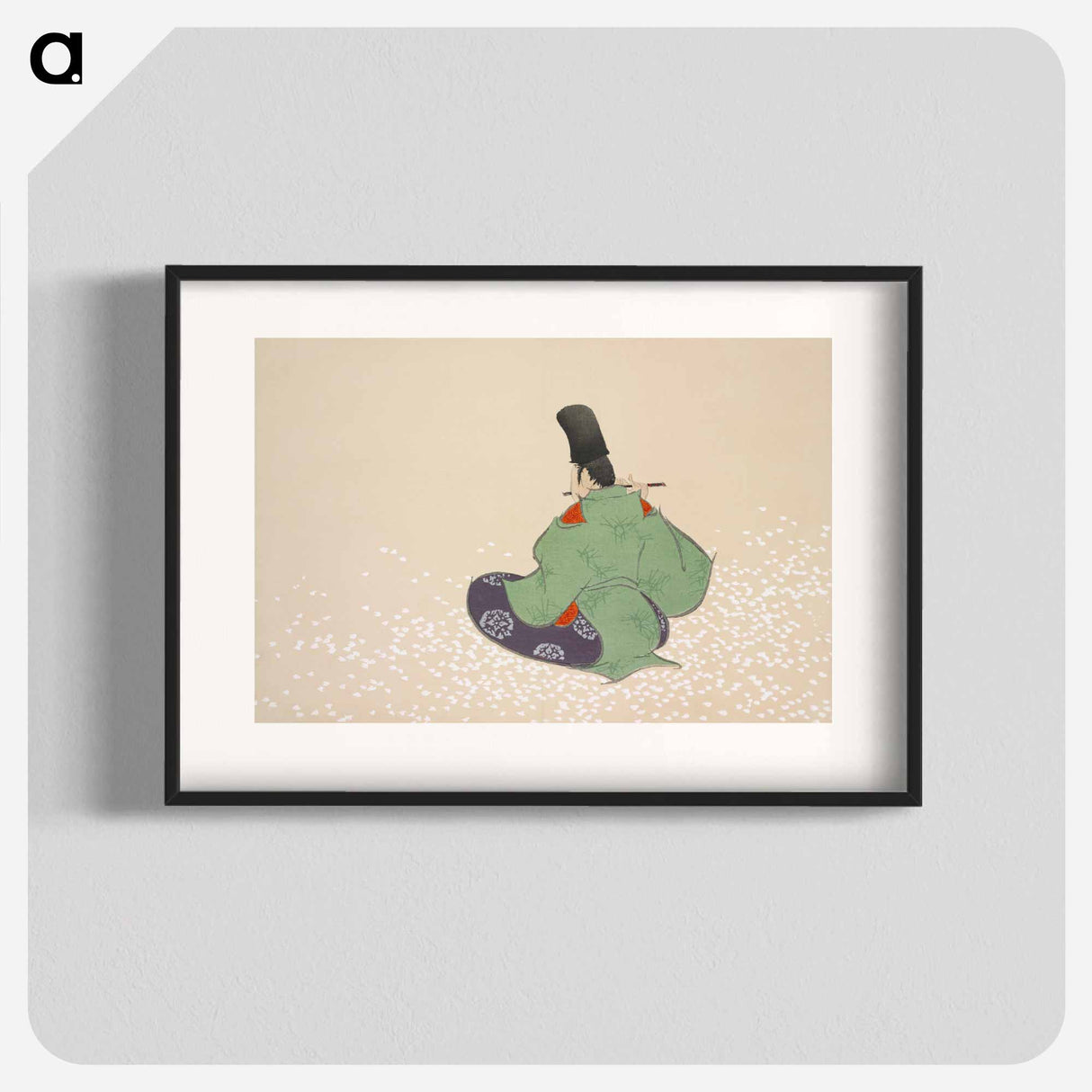 Flute player from Momoyogusa–Flowers of a Hundred Generations - 神坂 雪佳 Poster.