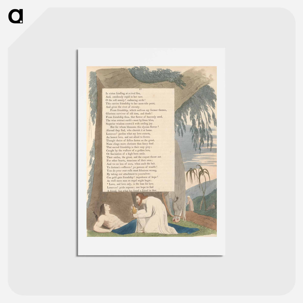 アートポストカード-Love, and Love Only, Is the Loan for Love - ウィリアム ブレイク Postcard.