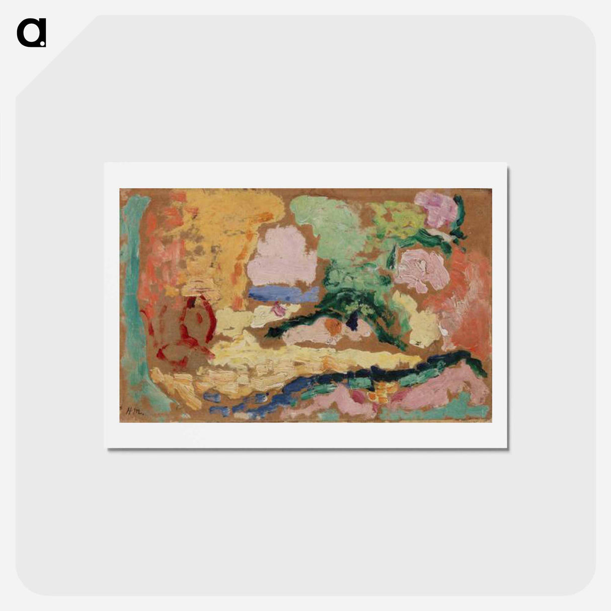 アートポストカード-Sketch for Le Bonheur De Vivre - アンリ マティス Postcard.