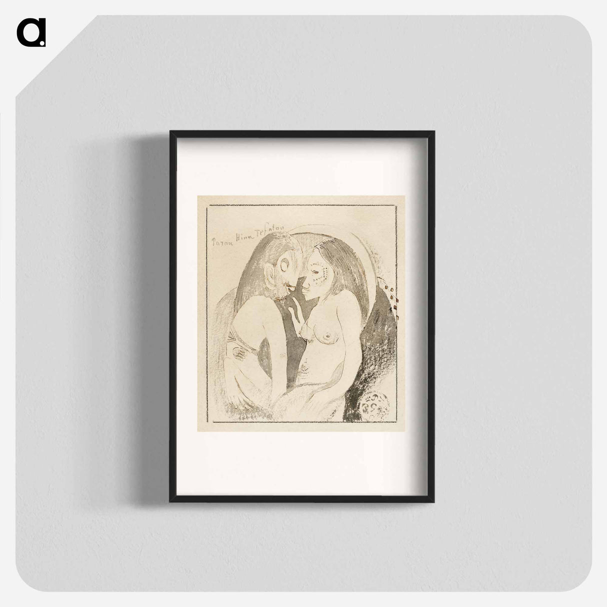 Words between Goddess of the Moon and God of the Earth - Paul Gauguin Poster.