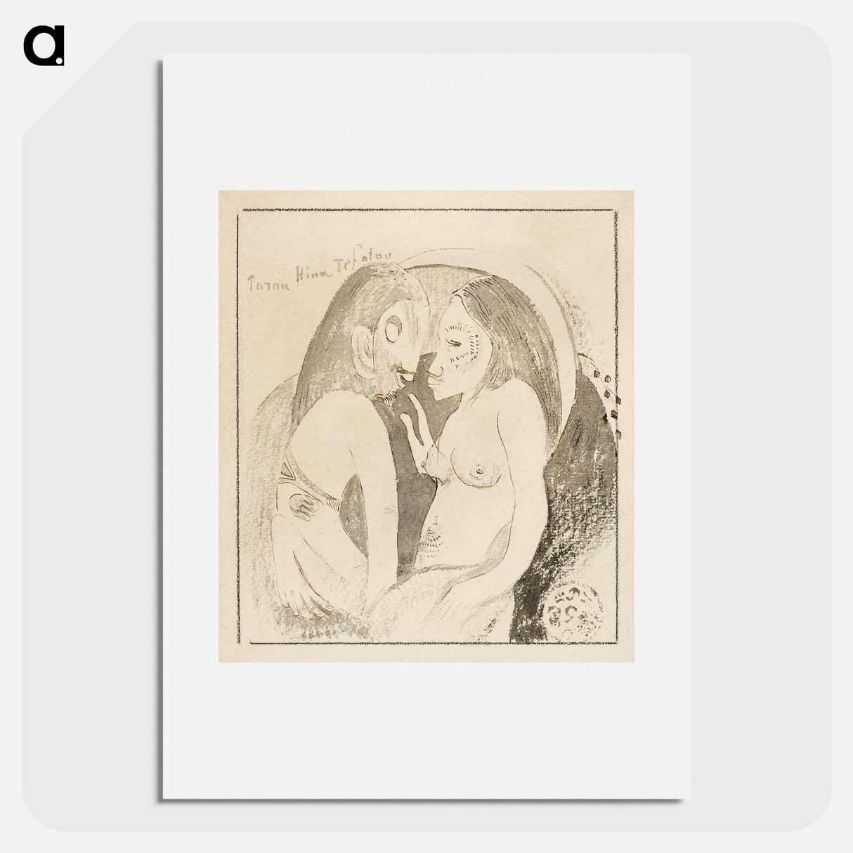 Words between Goddess of the Moon and God of the Earth - Paul Gauguin Poster.