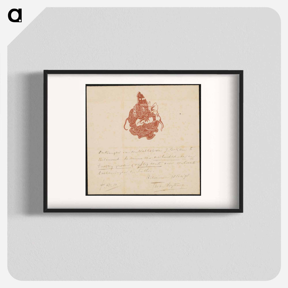 Ontvangstbewijs aan JB Kam by Theo van Hoytema - Theo van Hoytema Poster.