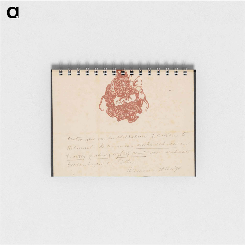 Ontvangstbewijs aan J.B. Kam by Theo van Hoytema - テオ ヴァン ホイテマ Memo.