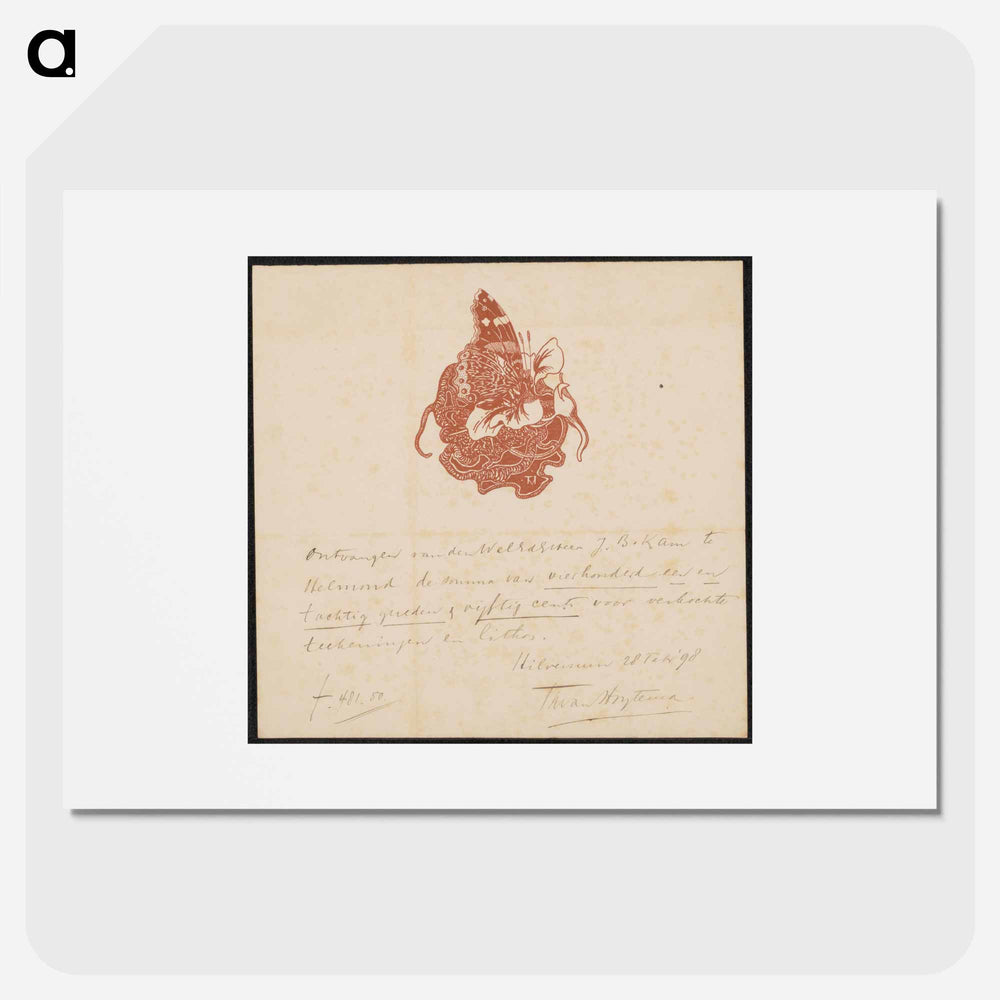 Ontvangstbewijs aan JB Kam by Theo van Hoytema - Theo van Hoytema Poster.