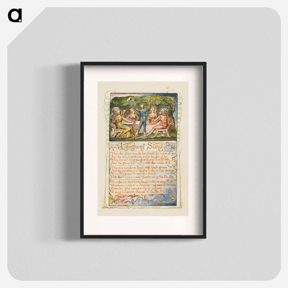 Songs of Innocence and of Experience: Laughing Song - William Blake Poster.