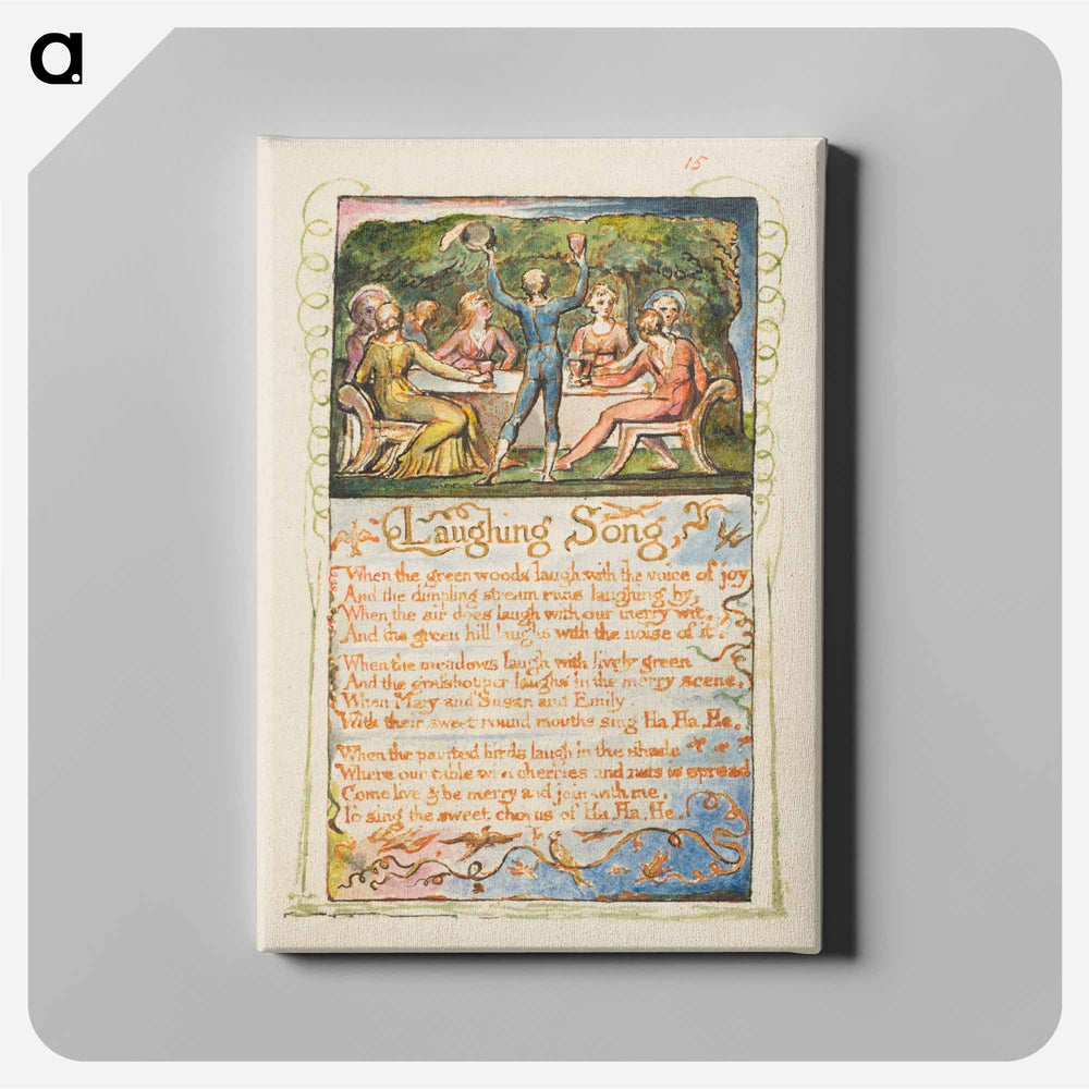 Songs of Innocence and of Experience: Laughing Song - William Blake Canvas.