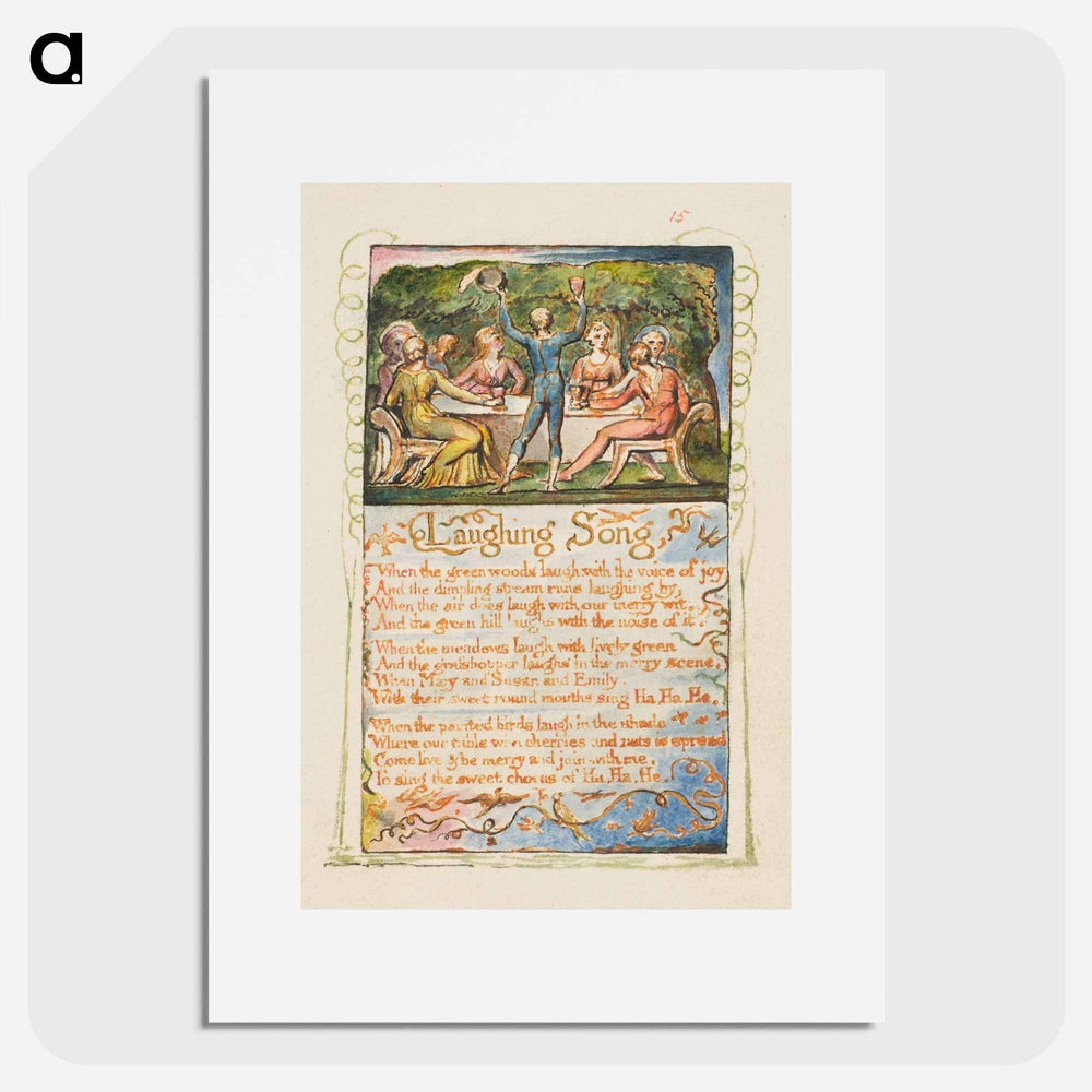 Songs of Innocence and of Experience: Laughing Song - William Blake Poster.