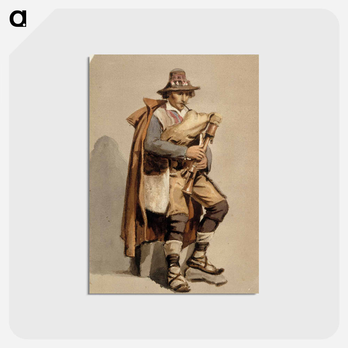 Säkkipillinsoittaja - アルバート エーデルフェルト Postcard.