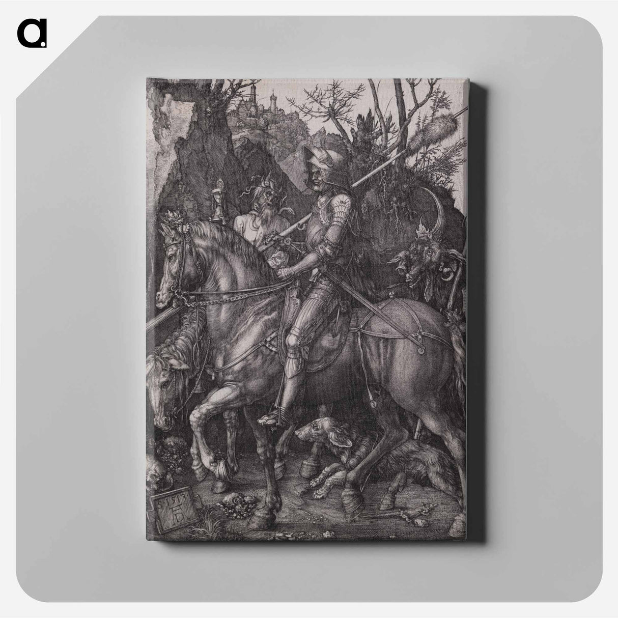 Knight, Death, and the Devil - アルブレヒト デューラー Canvas.