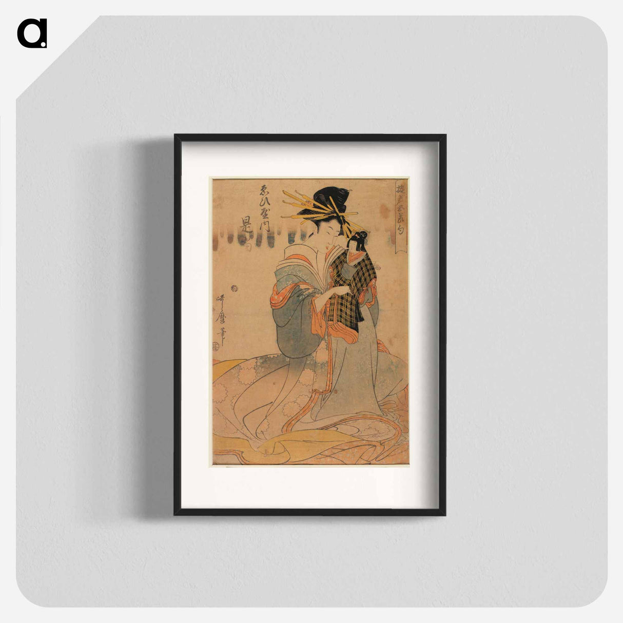 Prostitute Zetō of Ebiya House - 喜多川 歌麿 Poster.
