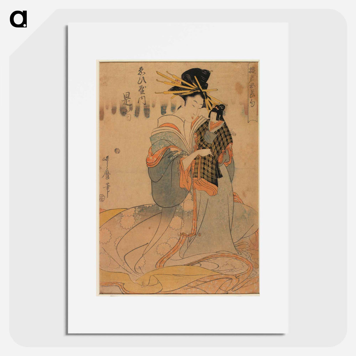 Prostitute Zetō of Ebiya House - 喜多川 歌麿 Poster.