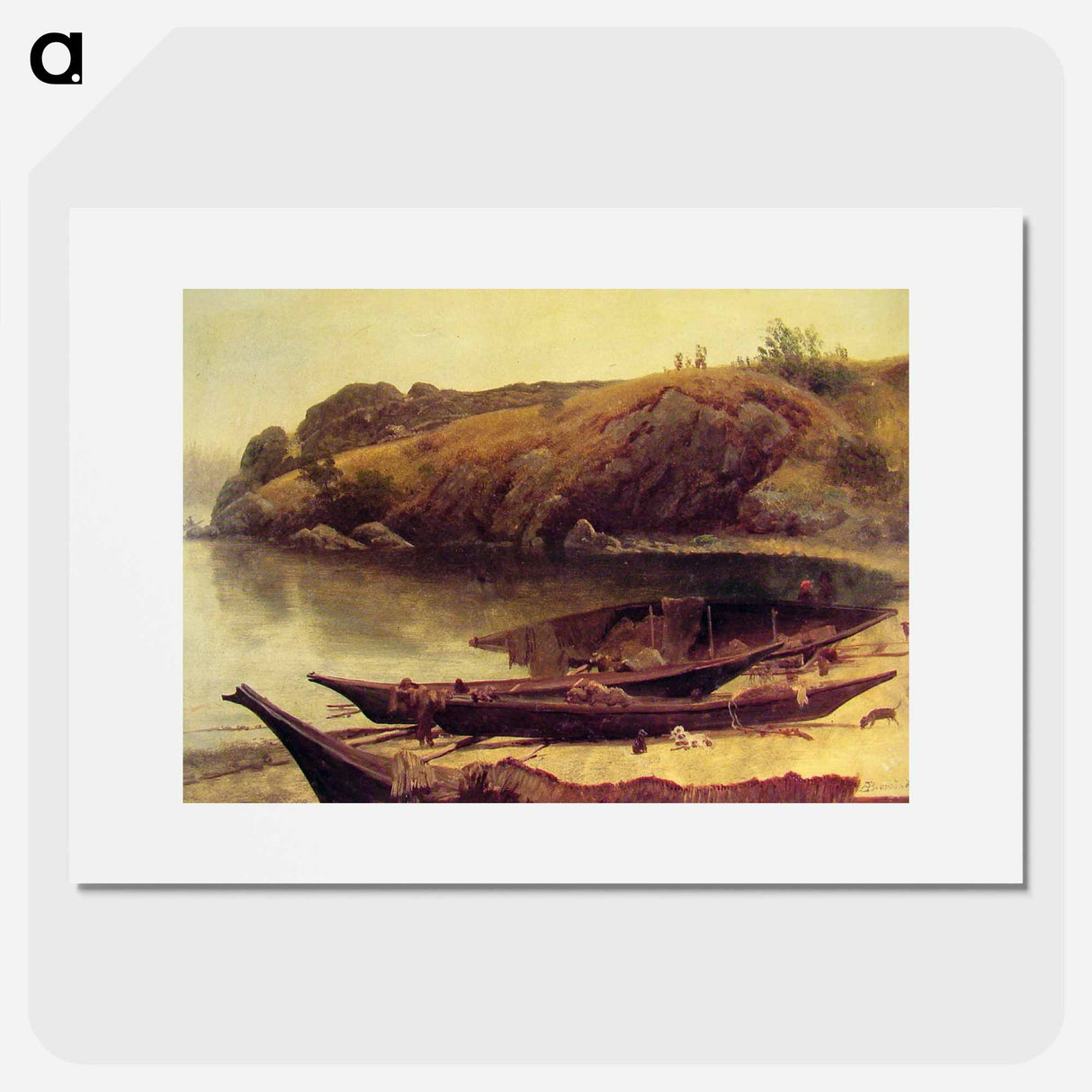 アートポスター-Canoes - アルバート ビアスタット Poster.