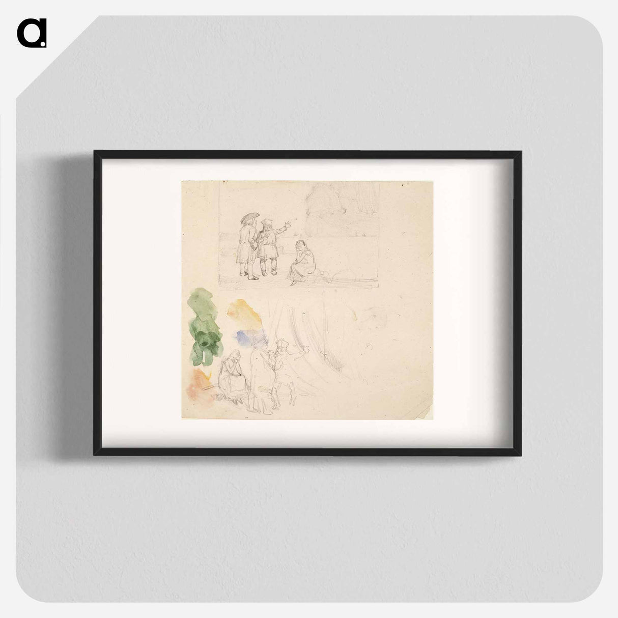 Luonnos satu-kuvitukseen "herr petter" - アルバート エーデルフェルト Poster.