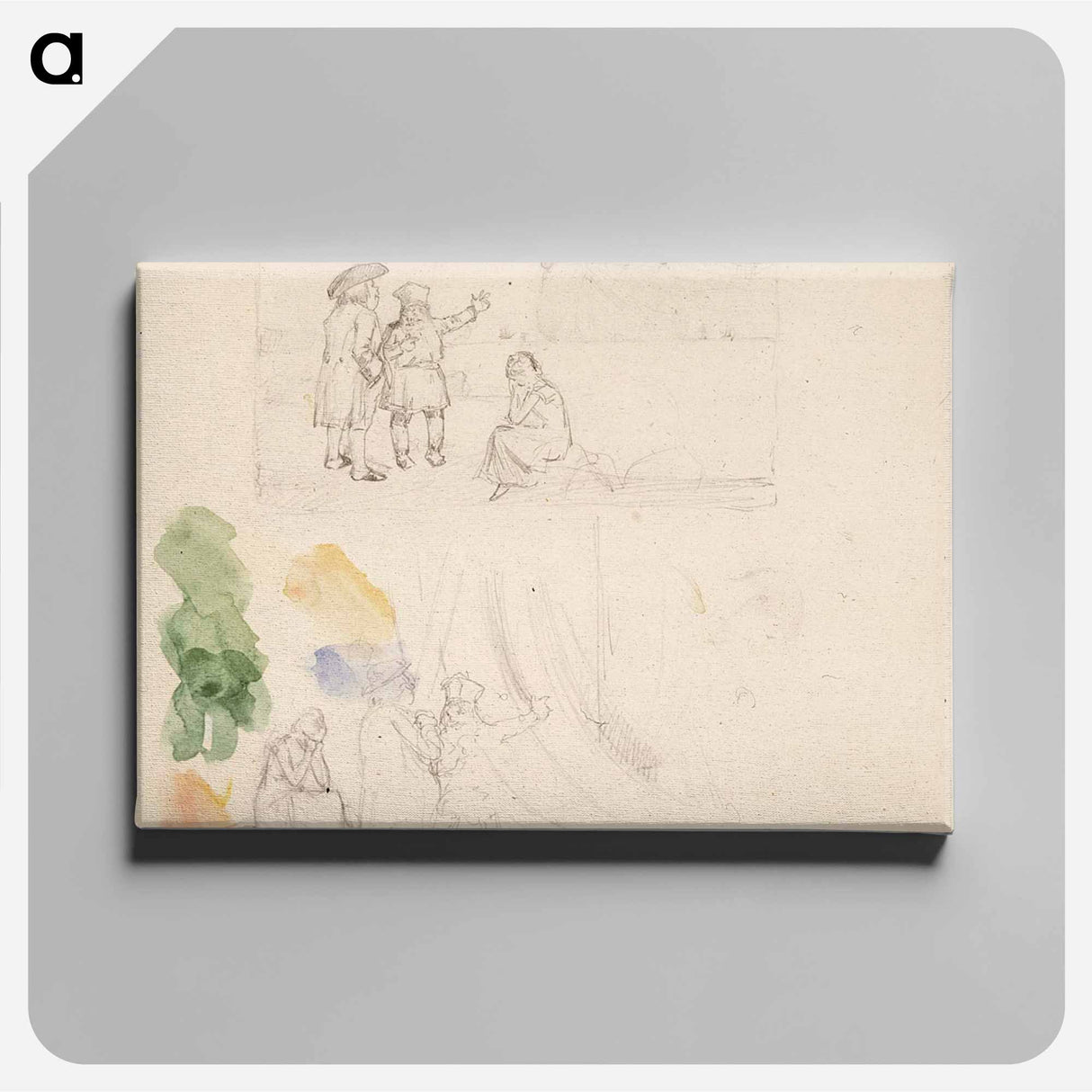 Luonnos satu-kuvitukseen "herr petter" - アルバート エーデルフェルト Canvas.