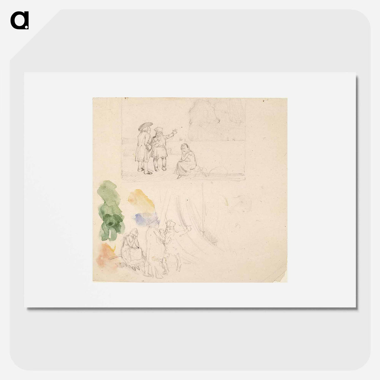 Luonnos satu-kuvitukseen "herr petter" - アルバート エーデルフェルト Poster.