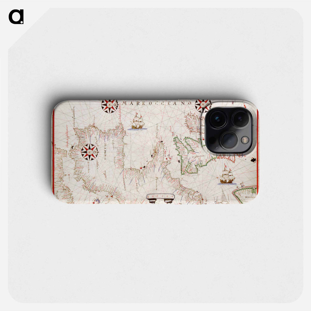 Portolan atlas of the Mediterranean Sea, western Europe, and the northwest coast of Africa - アンティーク地図 Phone Case.