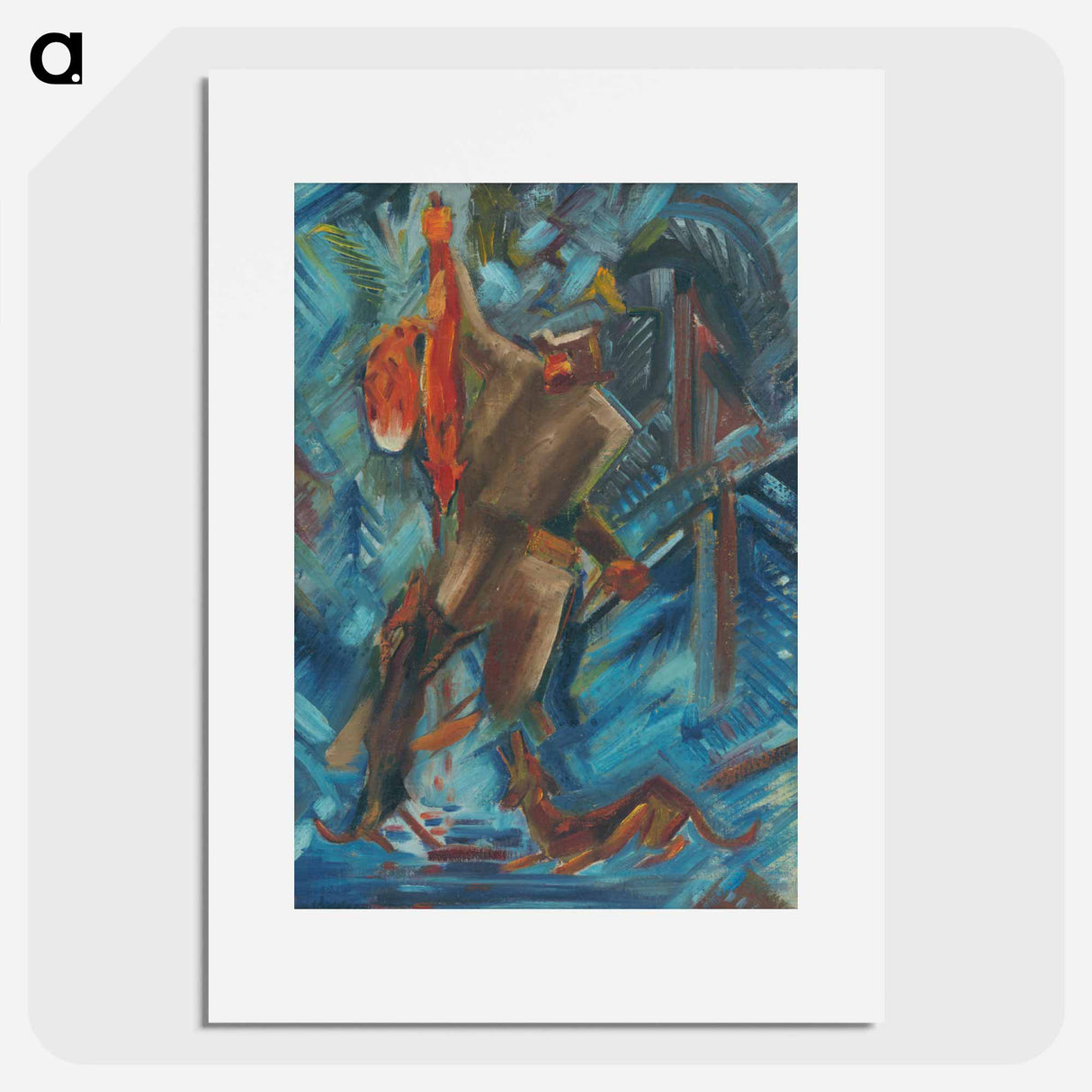 Hunter with a fox in his hand - アーノルド ピーター ワイズ クビンチャン Poster.