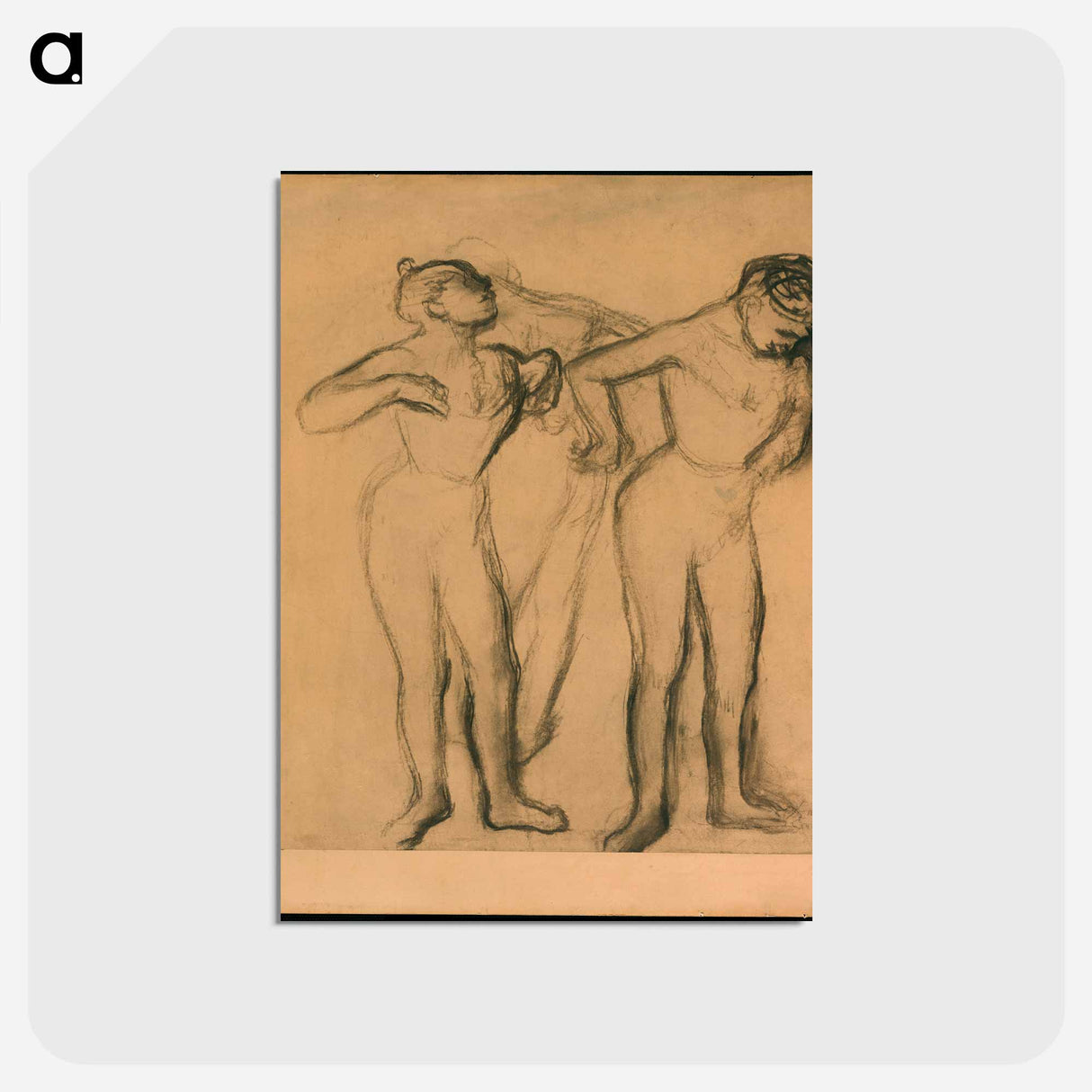 アートポストカード-Three Dancers - エドガー ドガ Postcard.