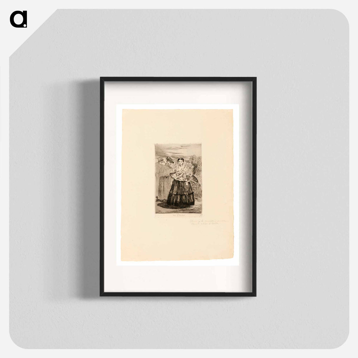 At the Prado I - エドゥアール マネ Poster.