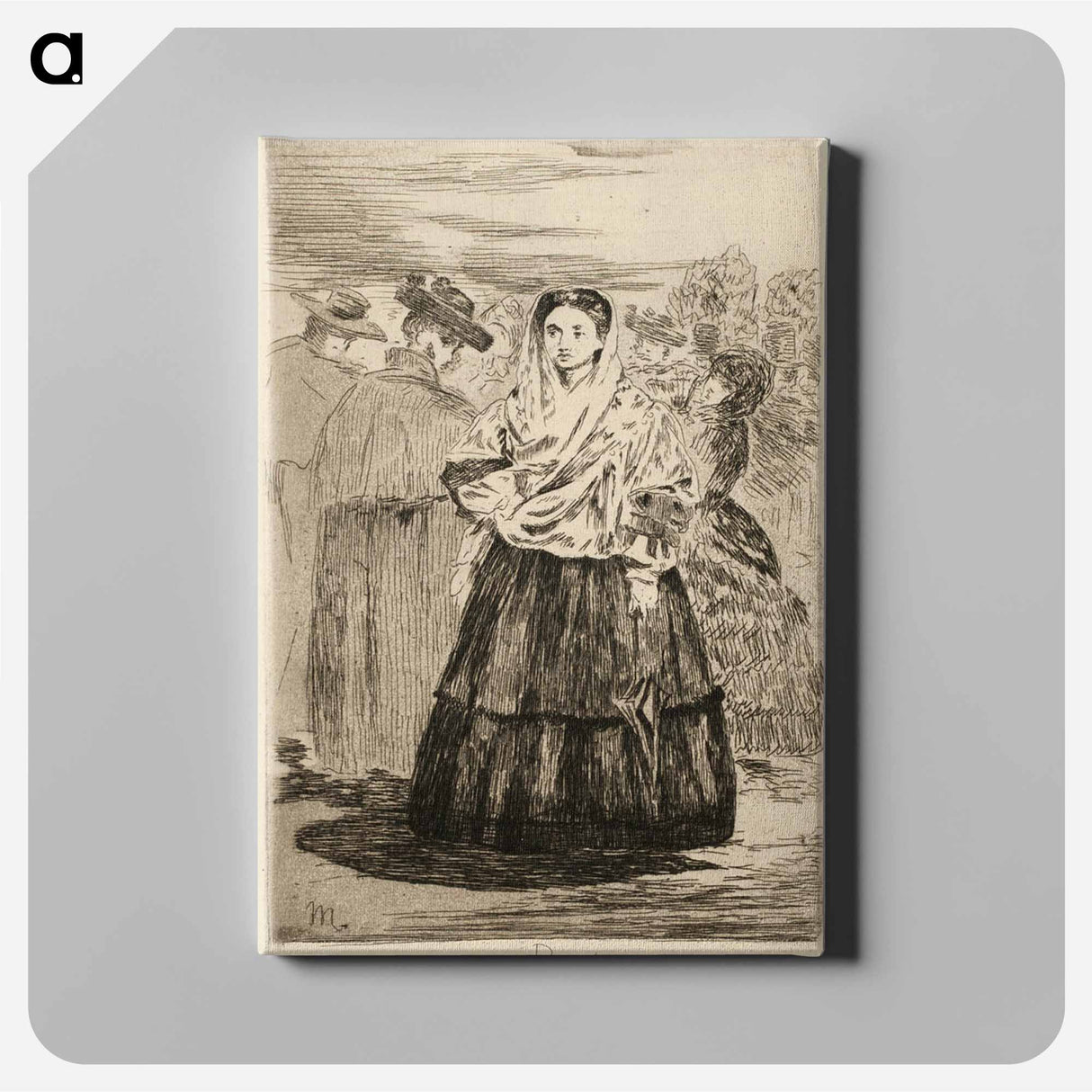 At the Prado I - エドゥアール マネ Canvas.