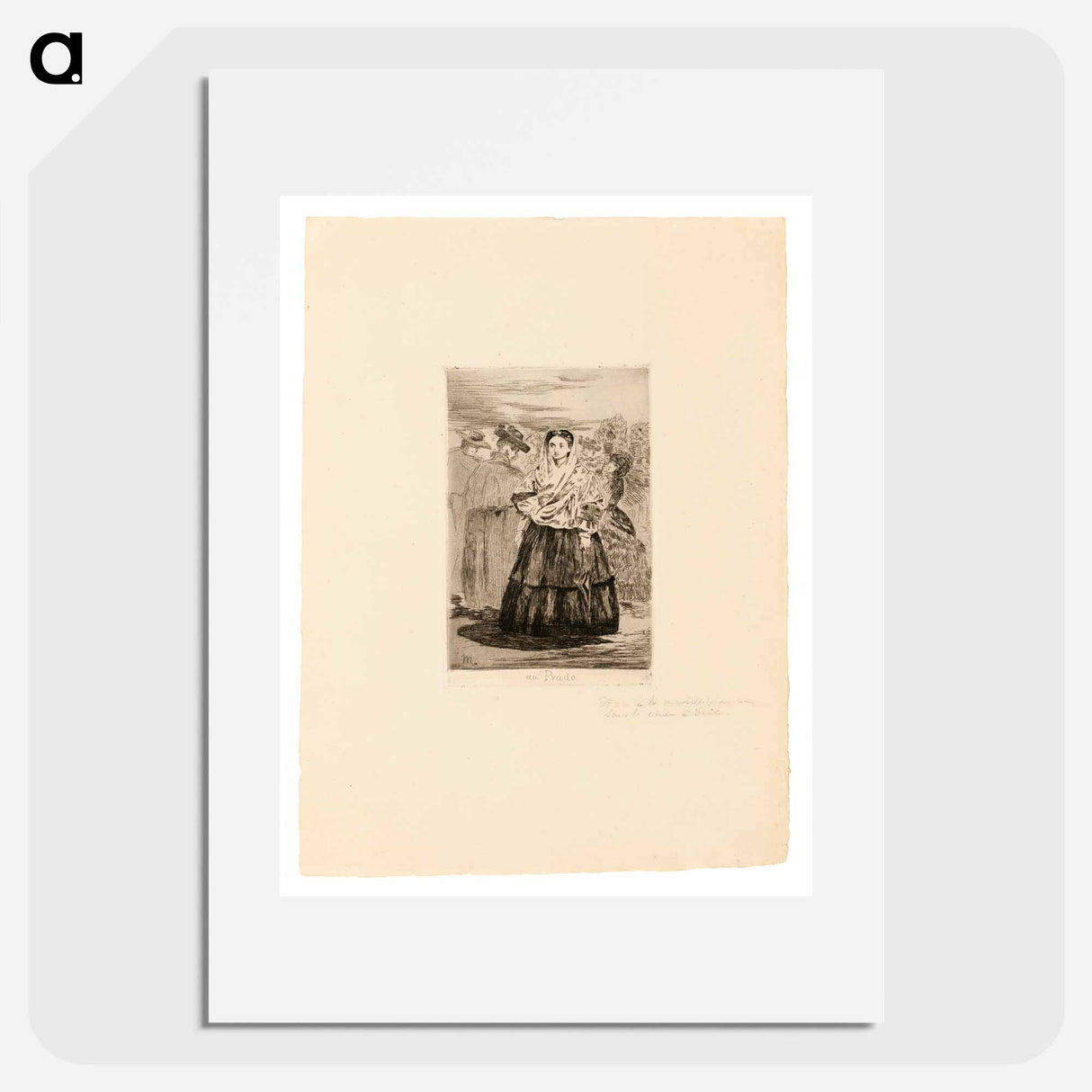 At the Prado I - エドゥアール マネ Poster.