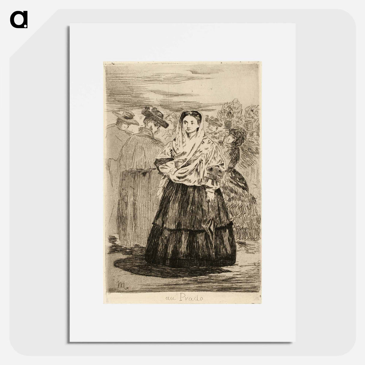 At the Prado I - エドゥアール マネ Poster.