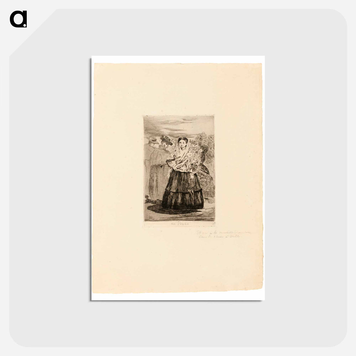 アートポストカード-At the Prado I - エドゥアール マネ Postcard.