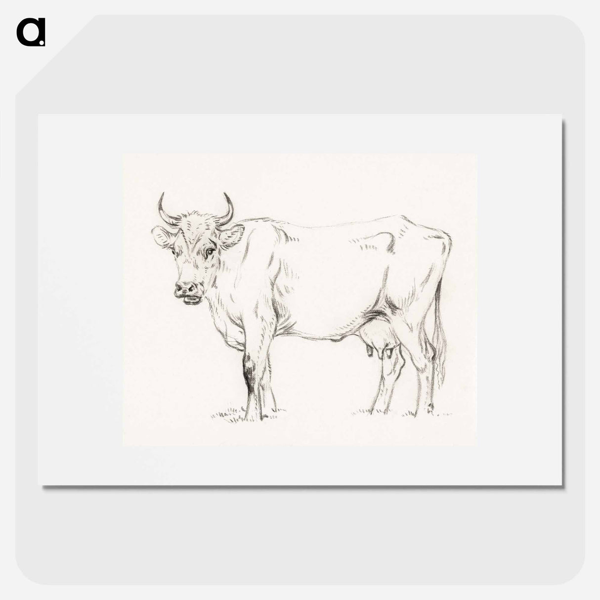 Standing cow - ジャン ベルナール Poster.