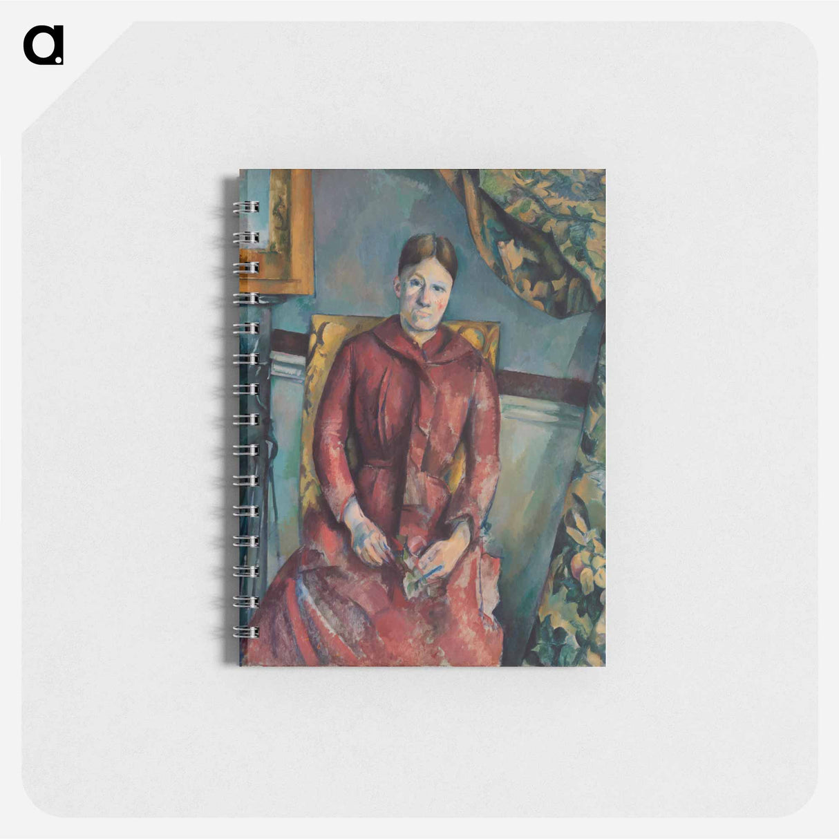 Madame Cézanne in a Red Dress by Paul Cézanne - ポール セザンヌ Memo.