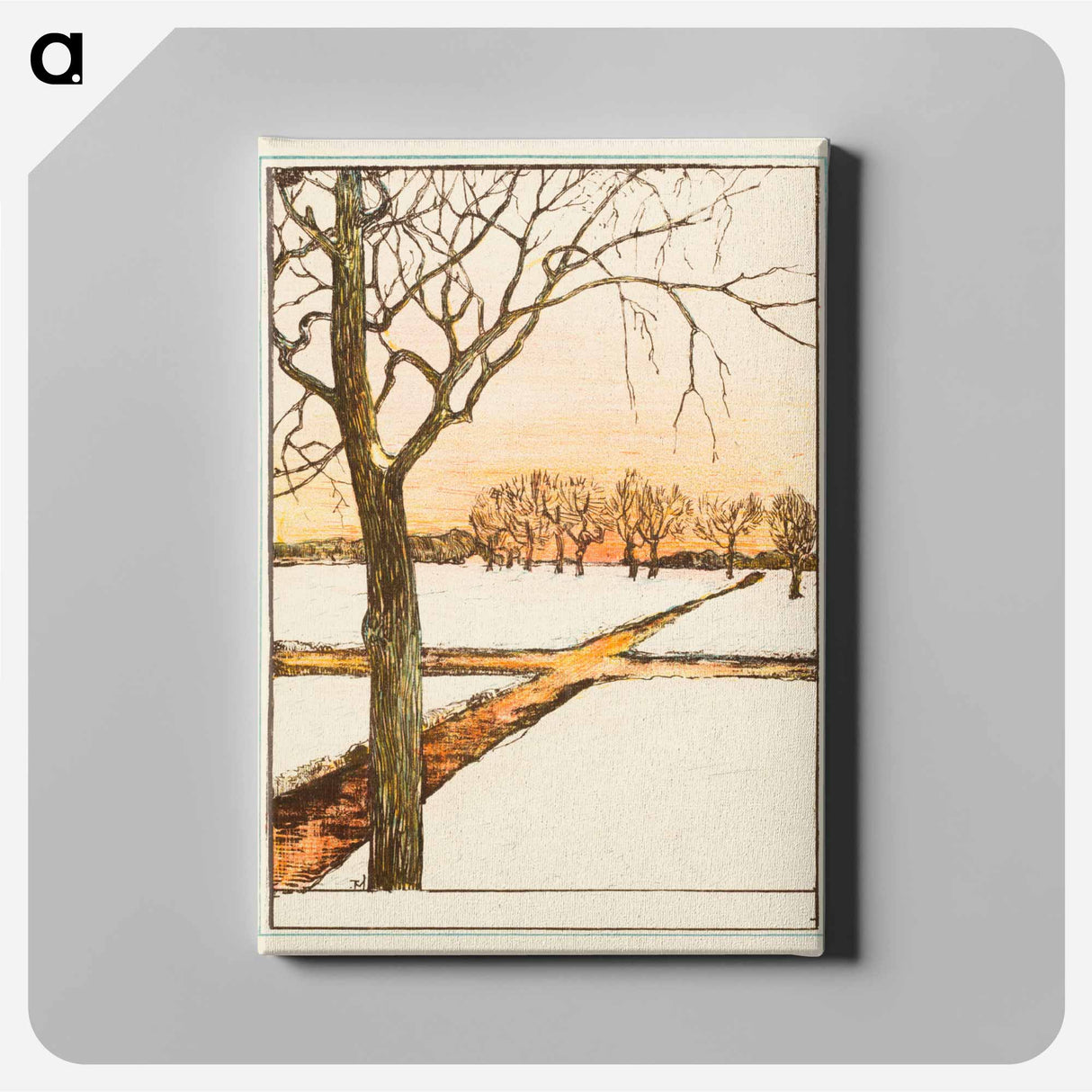 Sneeuwlandschap - Theo van Hoytema Canvas.