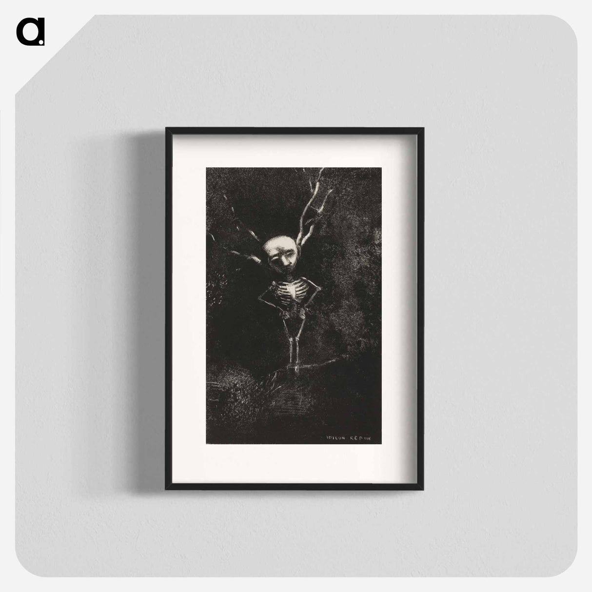 In the Maze of Branches, the Pale Figure Appeared - オディロン ルドン Poster.