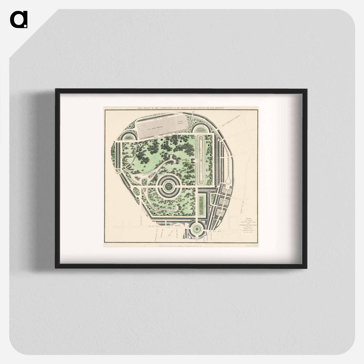 The cartographic report of his majesty’s woods, forests, and land revenues - アンティーク地図 Poster.