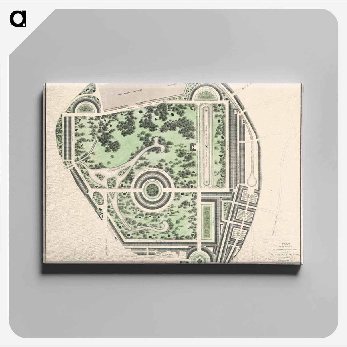 The cartographic report of his majesty’s woods, forests, and land revenues - アンティーク地図 Canvas.