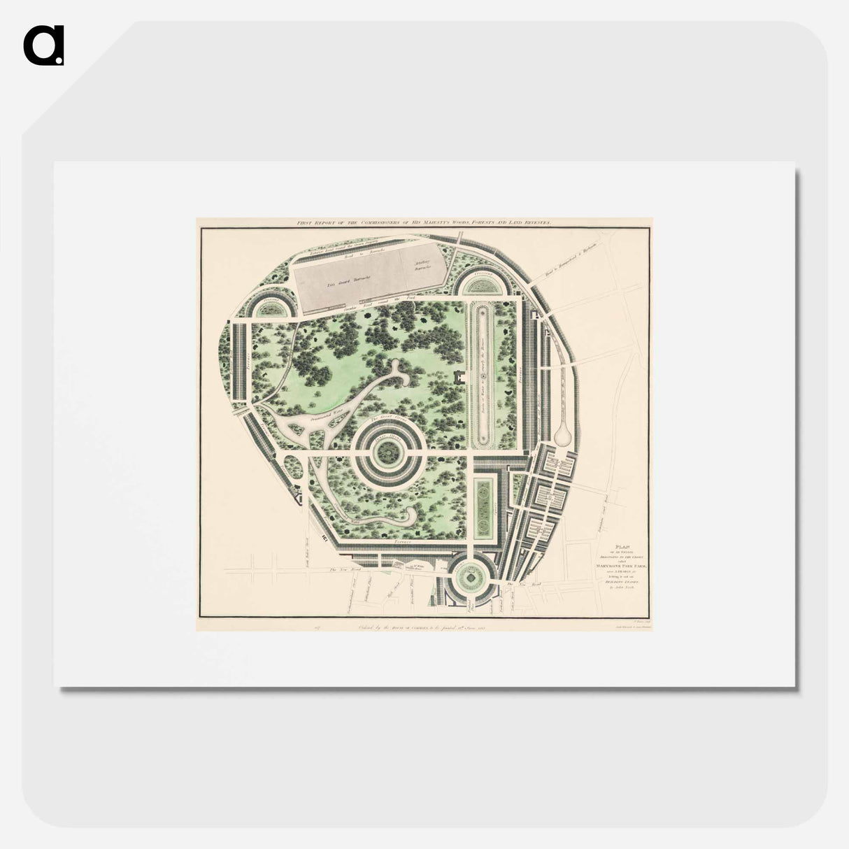 The cartographic report of his majesty’s woods, forests, and land revenues - アンティーク地図 Poster.