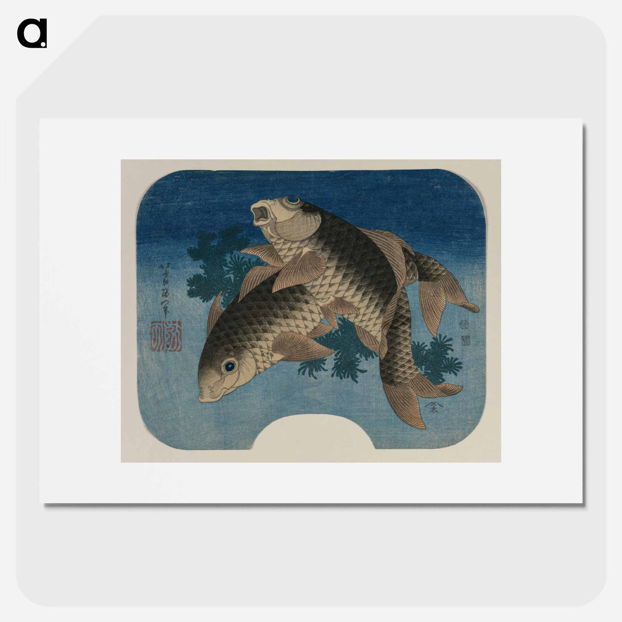 アートポスター-Carp Swimming by Water Weeds
- クリーブランド美術館 Poster.