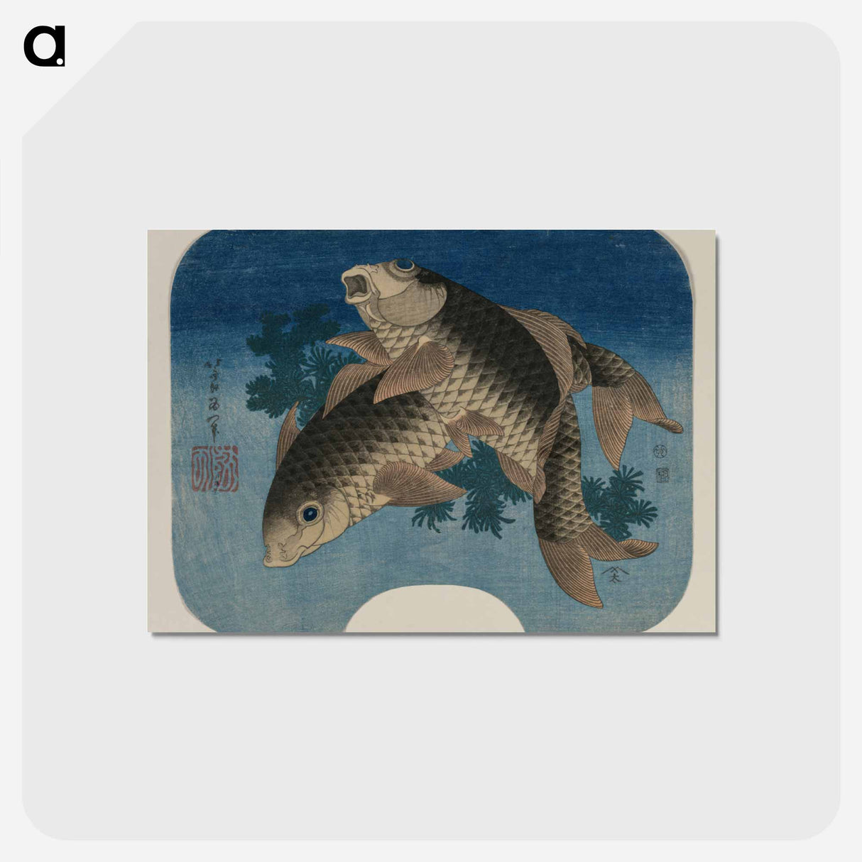 アートポストカード-Carp Swimming by Water Weeds
- クリーブランド美術館 Postcard.